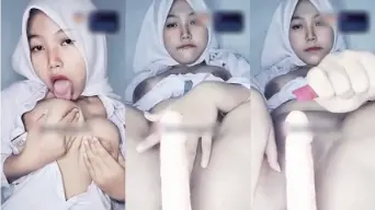 Ziijus4u Pake Jilbab Sama Seragam Sma, Goyangannya Bikin Makin Nafsu